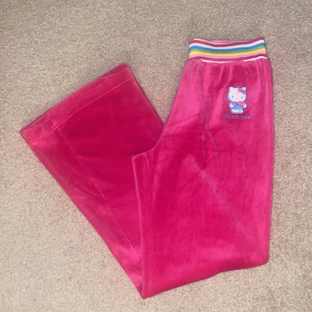 Vintage Hello Kitty 30 Years Of Friendship Velour  Pants
